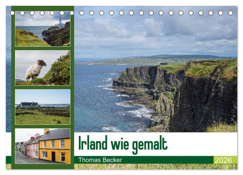 Irland wie gemalt (Tischkalender 2026 DIN A5 quer), CALVENDO Monatskalender