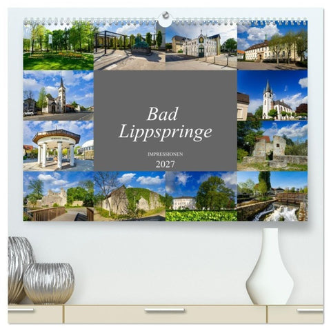 Bad Lippspringe Impressionen (hochwertiger Premium Wandkalender 2027 DIN A2 quer), Kunstdruck in Hochglanz