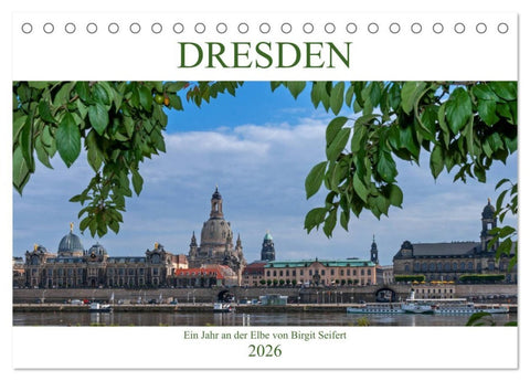 Dresden, ein Jahr an der Elbe (Tischkalender 2026 DIN A5 quer), CALVENDO Monatskalender