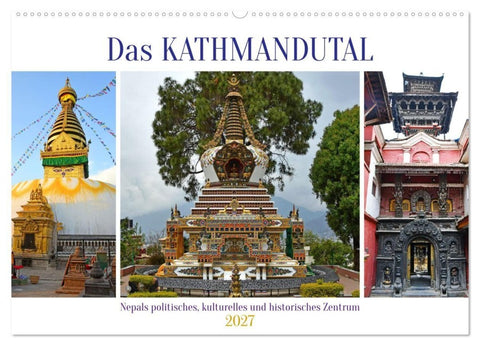 Das Kathmandutal (Wandkalender 2027 DIN A2 quer), CALVENDO Monatskalender