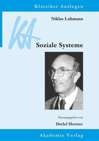 Niklas Luhmann: Soziale Systeme