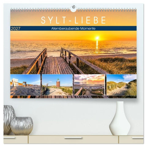 SYLT-LIEBE Atemberaubende Momente (hochwertiger Premium Wandkalender 2027 DIN A2 quer), Kunstdruck in Hochglanz