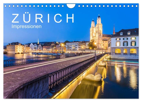 Z Ü R I C H Impressionen (Wandkalender 2026 DIN A4 quer), CALVENDO Monatskalender
