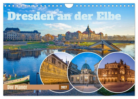 Dresden an der Elbe - Der Planer (Wandkalender 2027 DIN A4 quer), CALVENDO Monatskalender