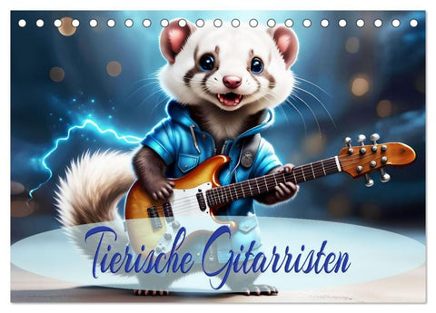 Tierische Gitarristen (Tischkalender 2027 DIN A5 quer), CALVENDO Monatskalender