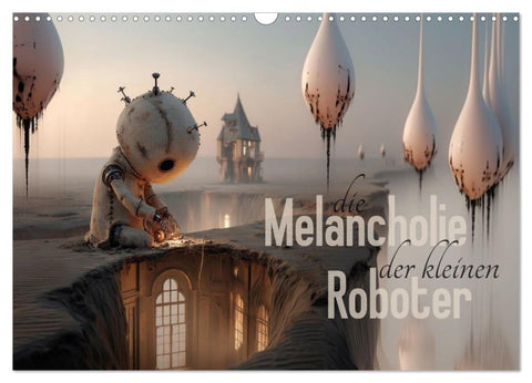 Die Melancholie der kleinen Roboter (Wandkalender 2027 DIN A3 quer), CALVENDO Monatskalender