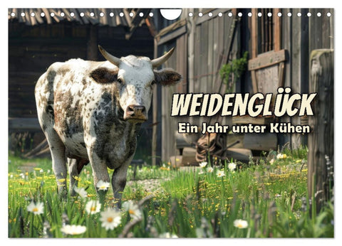 Weidenglück: Ein Jahr unter Kühen (Wandkalender 2026 DIN A4 quer), CALVENDO Monatskalender