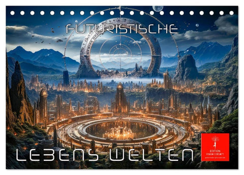 Futuristische Lebens Welten (Tischkalender 2026 DIN A5 quer), CALVENDO Monatskalender