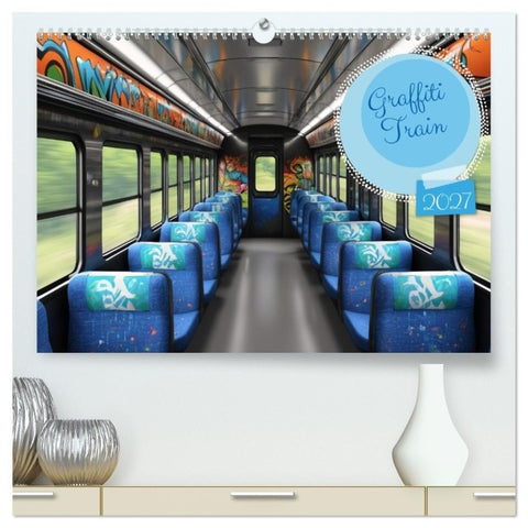 Graffiti Train (hochwertiger Premium Wandkalender 2027 DIN A2 quer), Kunstdruck in Hochglanz