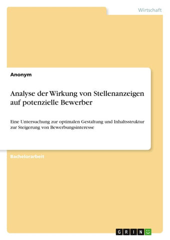 Analyse der Wirkung von Stellenanzeigen auf potenzielle Bewerber