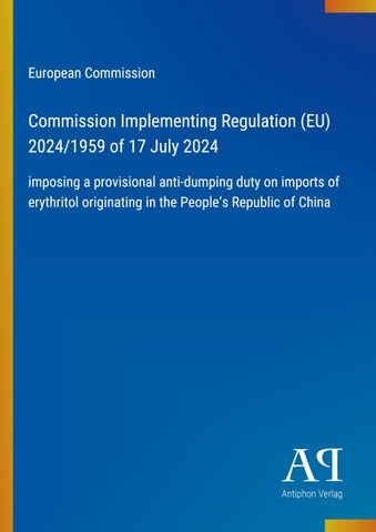 Commission Implementing Regulation (EU) 2024/1959 of 17 July 2024