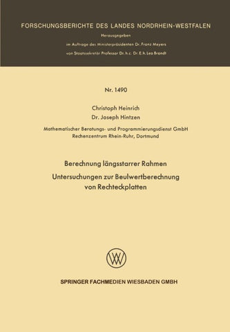 Berechnung längsstarrer Rahmen / Untersuchungen zur Beulwertberechnung von Rechteckplatten
