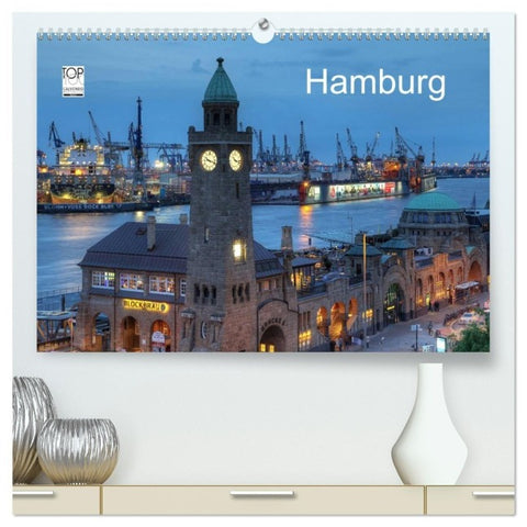 Hamburg (hochwertiger Premium Wandkalender 2027 DIN A2 quer), Kunstdruck in Hochglanz