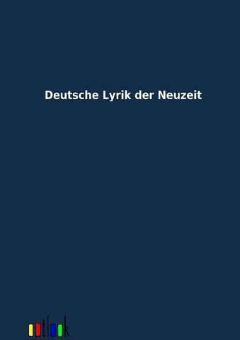 Deutsche Lyrik der Neuzeit