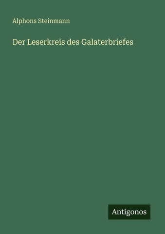 Der Leserkreis des Galaterbriefes