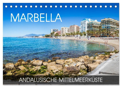 Marbella - andalusische Mittelmeerküste (Tischkalender 2027 DIN A5 quer), CALVENDO Monatskalender