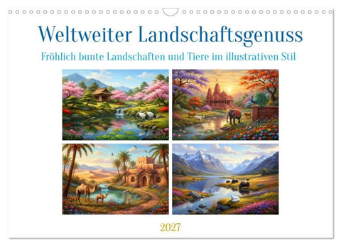 Weltweiter Landschaftsgenuss (Wandkalender 2027 DIN A3 quer), CALVENDO Monatskalender