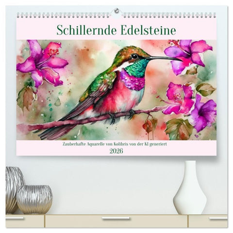 Schillernde Edelsteine (hochwertiger Premium Wandkalender 2026 DIN A2 quer), Kunstdruck in Hochglanz
