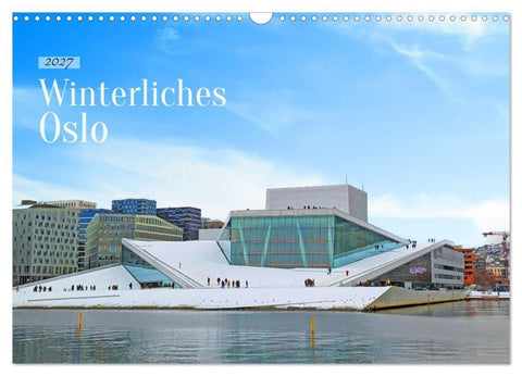 Winterliches Oslo (Wandkalender 2027 DIN A3 quer), CALVENDO Monatskalender