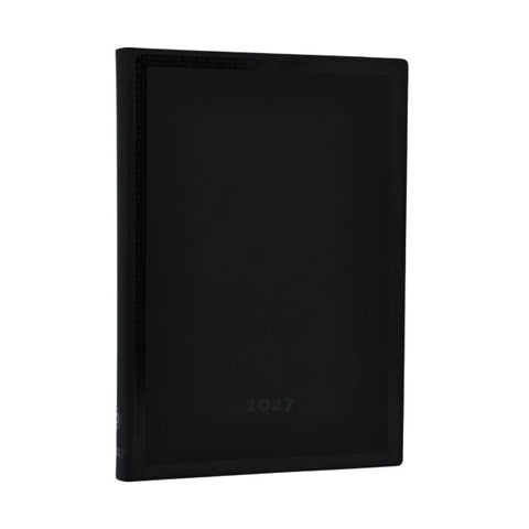 12-Monatskalender 2027 Black Edition Schlicht Midi Horizontal