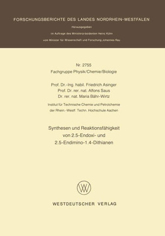 Synthesen und Reaktionsfähigkeit von 2.5-Endoxi- und 2.5-Endimino-1.4-Dithianen