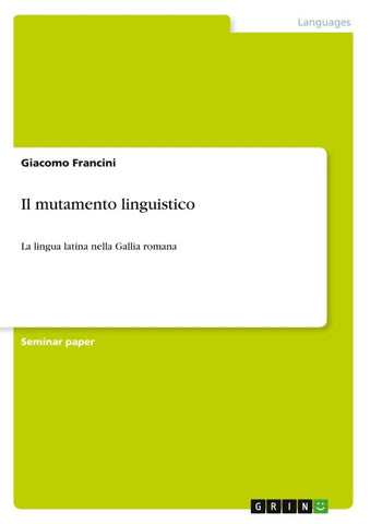 Il mutamento linguistico