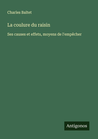 La coulure du raisin