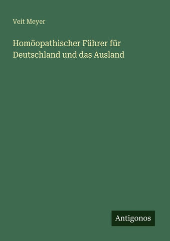 Homöopathischer Führer für Deutschland und das Ausland