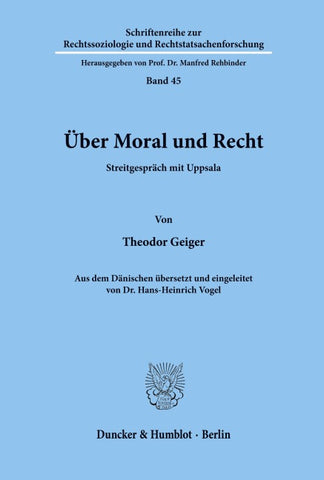 Über Moral und Recht.