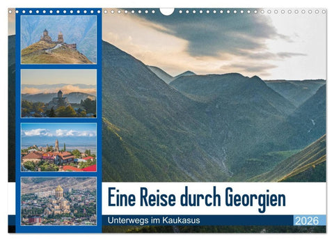 Eine Reise durch Georgien (Wandkalender 2026 DIN A3 quer), CALVENDO Monatskalender
