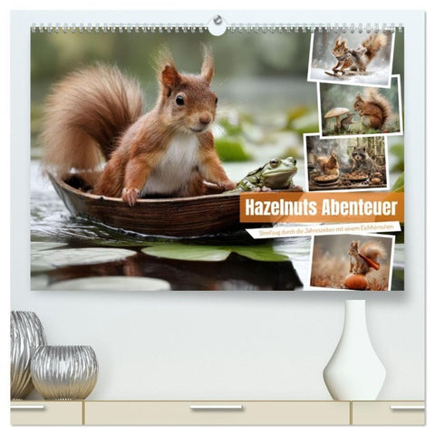 Hazelnuts Abenteuer (hochwertiger Premium Wandkalender 2027 DIN A2 quer), Kunstdruck in Hochglanz