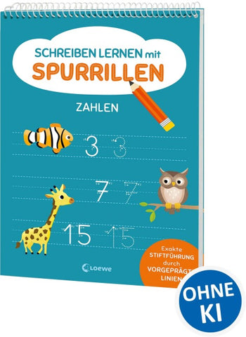 Schreiben lernen mit Spurrillen - Zahlen