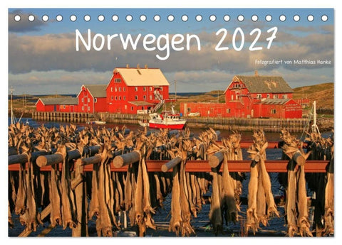 Norwegen 2027 (Tischkalender 2027 DIN A5 quer), CALVENDO Monatskalender