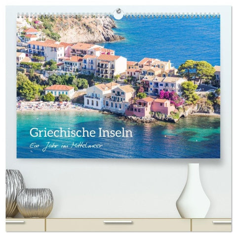 Griechische Inseln - Ein Jahr im Mittelmeer (hochwertiger Premium Wandkalender 2027 DIN A2 quer), Kunstdruck in Hochglanz