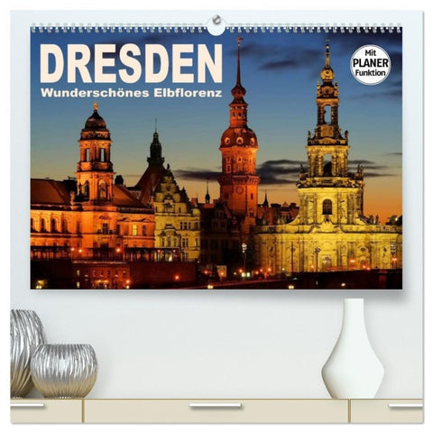Dresden - Wunderschönes Elbflorenz (hochwertiger Premium Wandkalender 2026 DIN A2 quer), Kunstdruck in Hochglanz