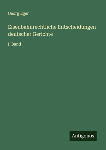 Eisenbahnrechtliche Entscheidungen deutscher Gerichte