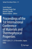 Proceedings of the 1st International Conference on Materials and Thermophysical Properties