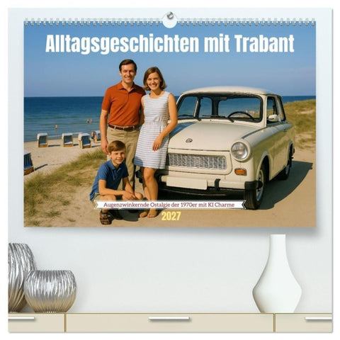 Alltagsgeschichten mit Trabant (hochwertiger Premium Wandkalender 2027 DIN A2 quer), Kunstdruck in Hochglanz