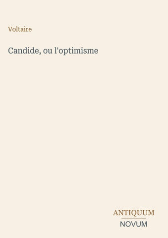 Candide, ou l'optimisme