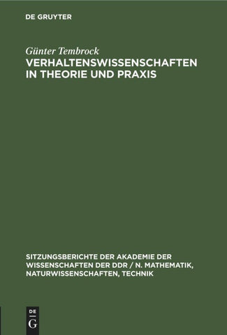 Verhaltenswissenschaften in Theorie und Praxis