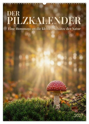 DER PILZKALENDER (Wandkalender 2027 DIN A2 hoch), CALVENDO Monatskalender