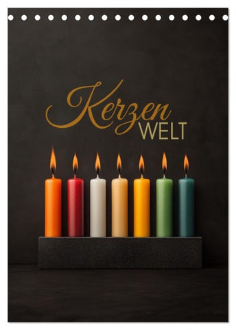 Kerzenwelt (Tischkalender 2027 DIN A5 hoch), CALVENDO Monatskalender