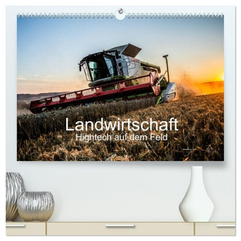 Landwirtschaft - Hightech auf dem Feld (hochwertiger Premium Wandkalender 2027 DIN A2 quer), Kunstdruck in Hochglanz