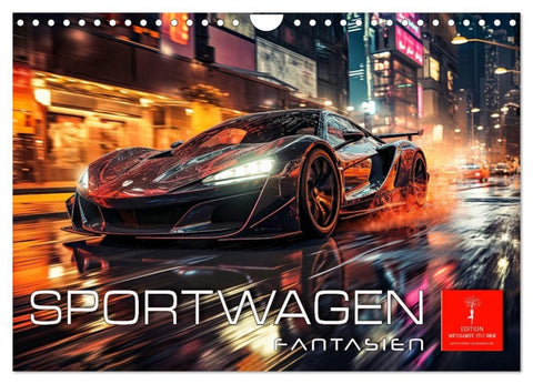 Sportwagen Fantasien (Wandkalender 2027 DIN A4 quer), CALVENDO Monatskalender