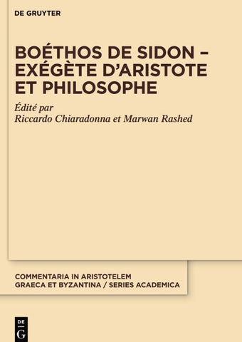 Boéthos de Sidon – Exégète d’Aristote et philosophe