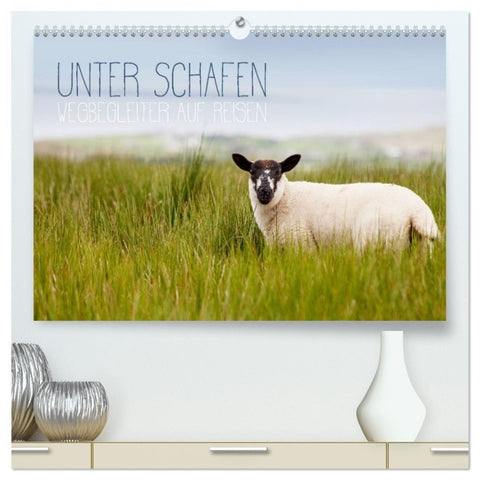 Unter Schafen - Wegbegleiter auf Reisen (hochwertiger Premium Wandkalender 2027 DIN A2 quer), Kunstdruck in Hochglanz