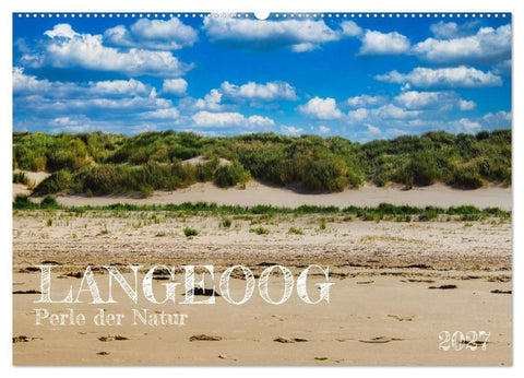 Langeoog - Perle der Natur (Wandkalender 2027 DIN A2 quer), CALVENDO Monatskalender