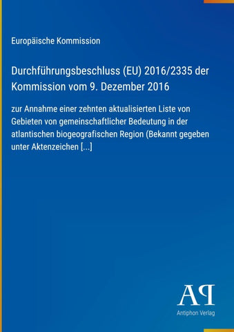 Durchführungsbeschluss (EU) 2016/2335 der Kommission vom 9. Dezember 2016