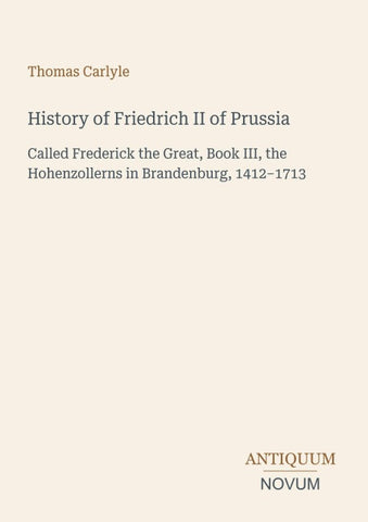 History of Friedrich II of Prussia