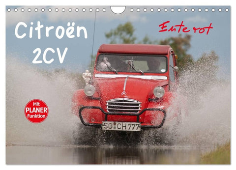 Citroën 2CV - Ente rot (Wandkalender 2026 DIN A4 quer), CALVENDO Monatskalender
